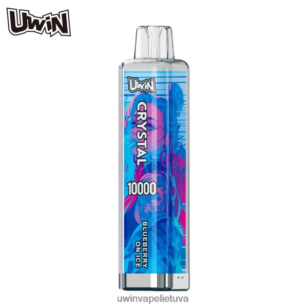 UWIN Crystal Lietuva - UWIN CRYSTAL 10000 vienkartinių garų mėlynės ant ledo 8BL824