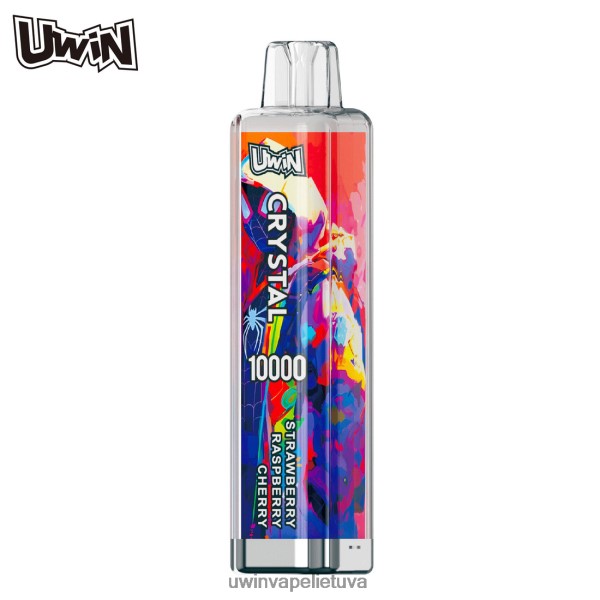 UWIN Vape Elektronine Cigarete - UWIN CRYSTAL 10000 vienkartinių garų braškių aviečių vyšnių 8BL827